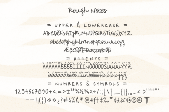 Rough Notes Font Poster 4