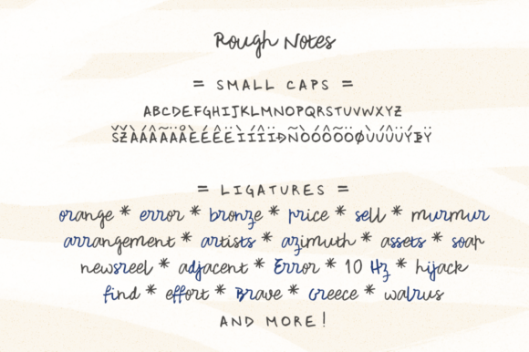 Rough Notes Font Poster 5