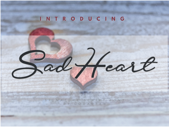 Sad Heart Font Poster 1