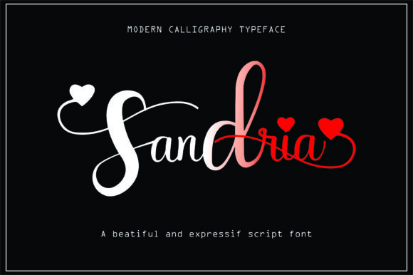 Sandria Font Poster 7