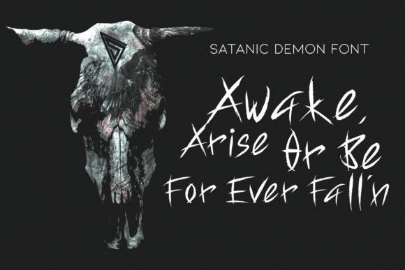 Satanic Demon Font Poster 2