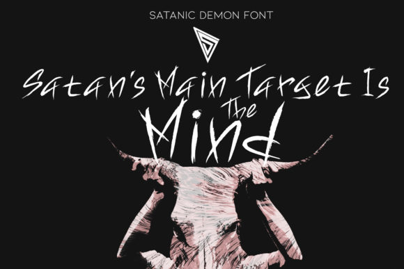 Satanic Demon Font Poster 4