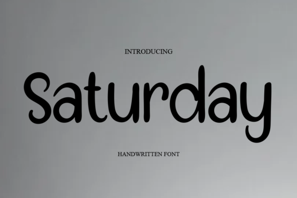 Saturday Font Poster 1