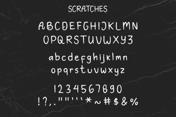 Scratches Font Poster 3