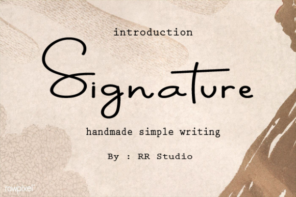 Signature Font