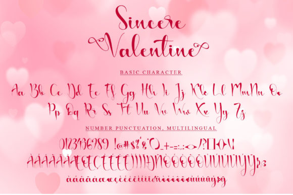 Sincere Valentine Font Poster 8