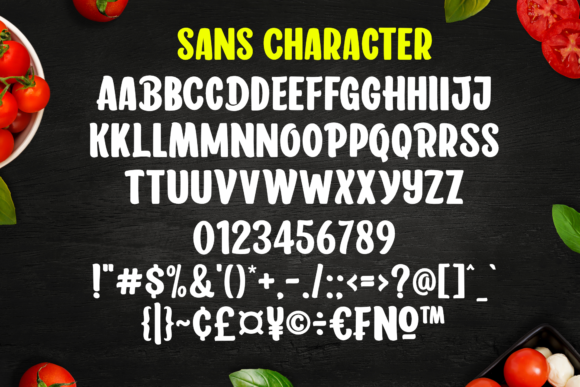 Sliced Tomato Font Poster 6