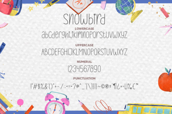 Snowbird Font Poster 6