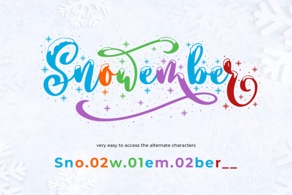 Snowember Font Poster 12