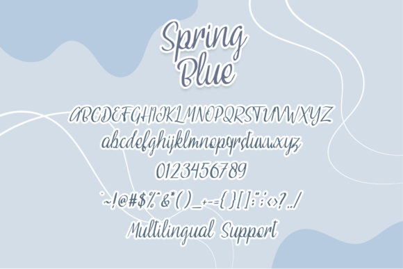 Spring Blue Font Poster 5