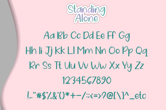 Standing Alone Font Poster 2