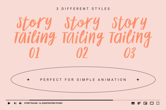 Story Tailing Font Poster 2