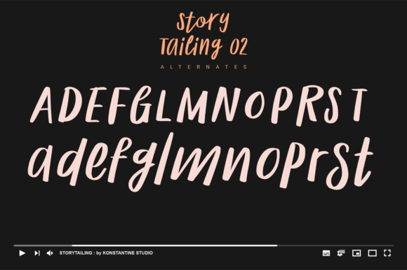 Story Tailing Font Poster 11