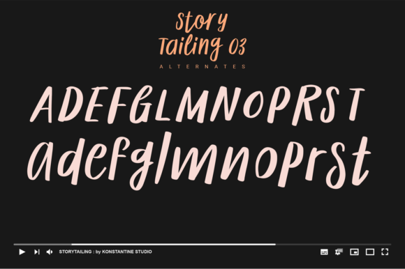 Story Tailing Font Poster 12