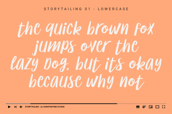 Story Tailing Font Poster 3
