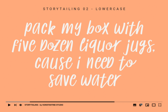 Story Tailing Font Poster 4