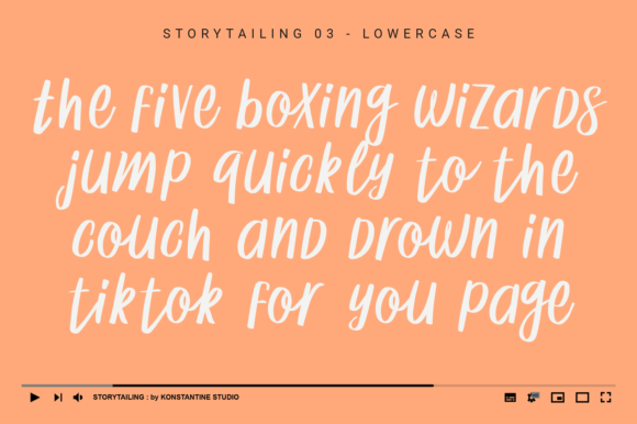 Story Tailing Font Poster 5
