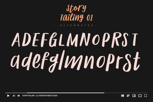 Story Tailing Font Poster 10