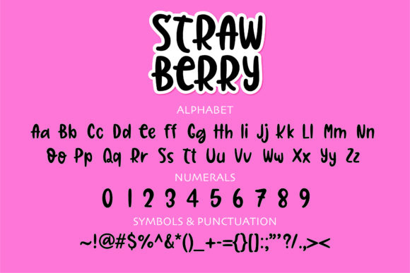 Strawberry Font Poster 2