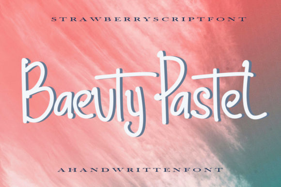 Strawberry Pink Font Poster 2