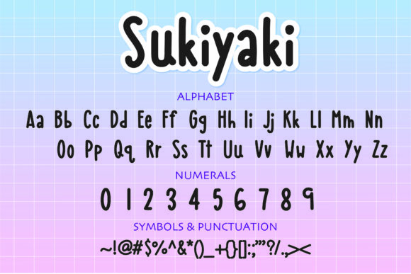 Sukiyaki Font Poster 2