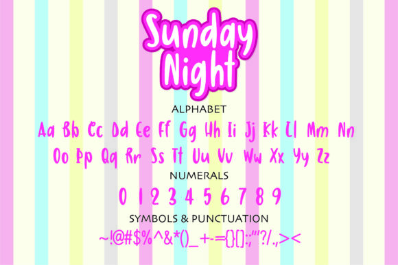 Sunday Night Font Poster 2