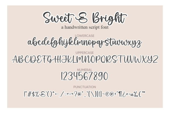 Sweet & Bright Font Poster 5