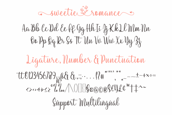 Sweetie Romance Font Poster 3