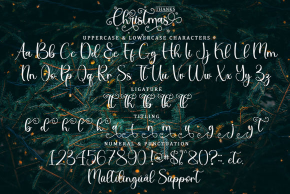 Thanks Christmas Font Poster 6