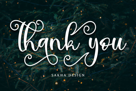 Thanks Christmas Font Poster 8