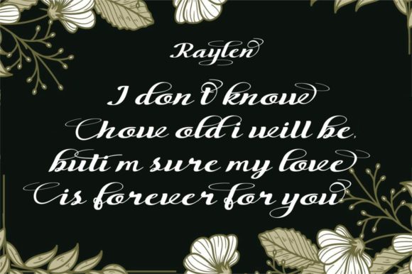 The Raylen Font Poster 3