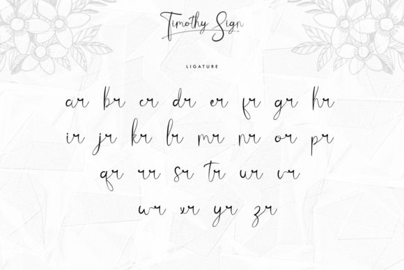Timothy Sign Font Poster 6