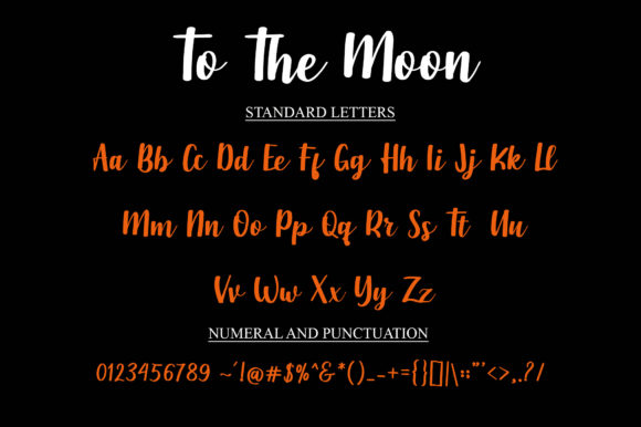 To the Moon Font Poster 5