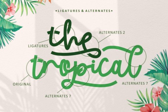 Tropical Beauty Font Poster 11