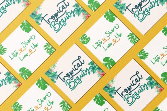 Tropical Beauty Font Poster 8