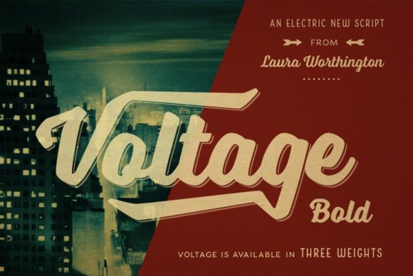 Voltage Family Font Poster 2