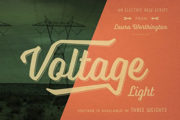 Voltage Family Font Poster 3