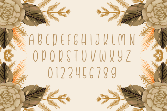 Wedding Flowers Font Poster 3