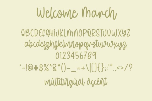 Welcome March Font Poster 8