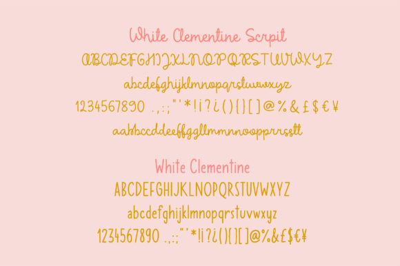 White Clementine Font Poster 2