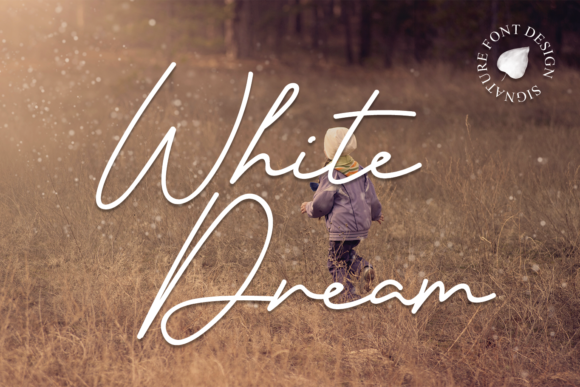 White Dream Font Poster 1