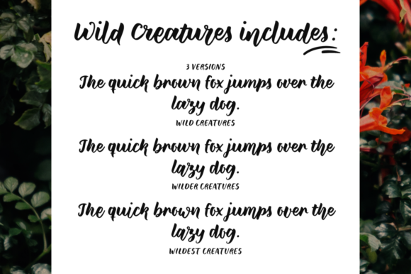 Wild Creatures Font Poster 3