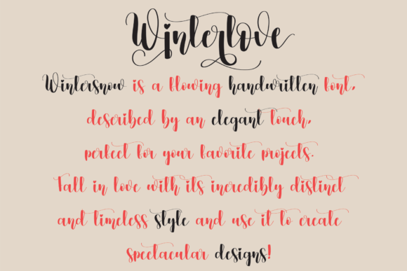 Winterlove Font Poster 2