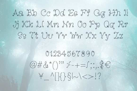 Witch & Glyphs Font Poster 5