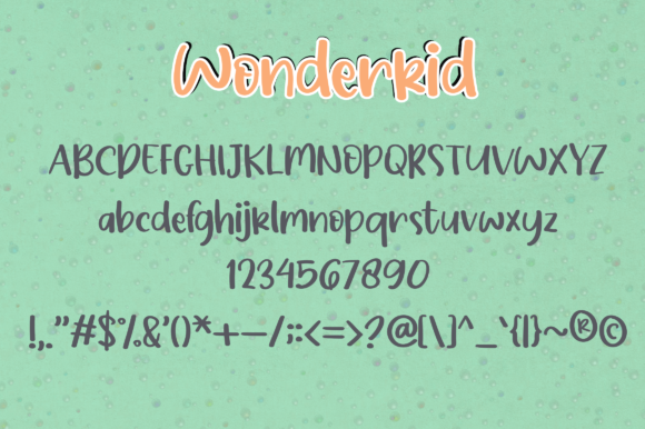 Wonderkid Font Poster 2