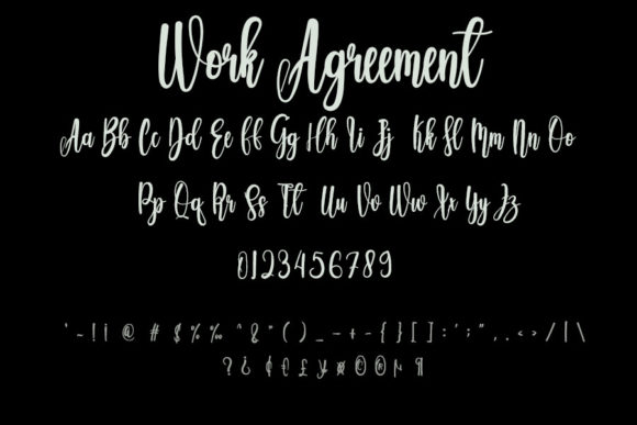 Work Agreement Font Poster 5