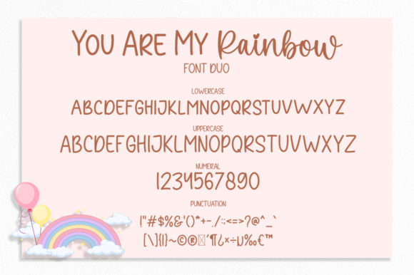 You Are My Rainbow Font Poster 7