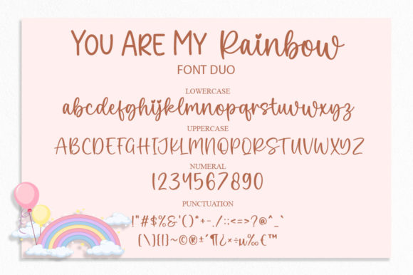 You Are My Rainbow Font Poster 8
