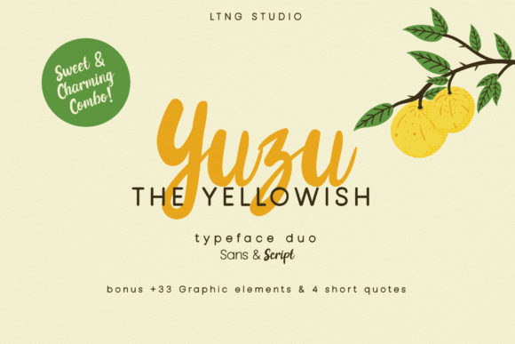 Yuzu the Yellowish Duo Font Poster 1