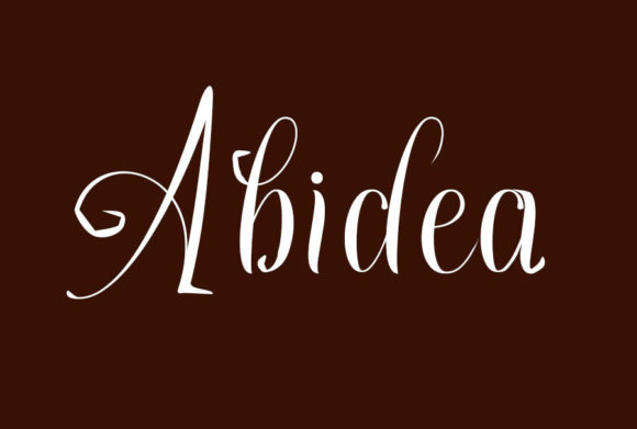Abidea Font Poster 2